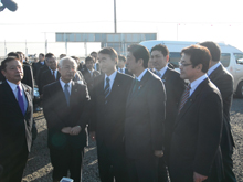 安倍総理とともに宮城県を訪問