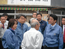 安倍総理とともに福島県を訪問